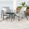 Arcadia Furniture Reims 3 Piece Patio Outdoor Weather Resistant Set Stylish Grey