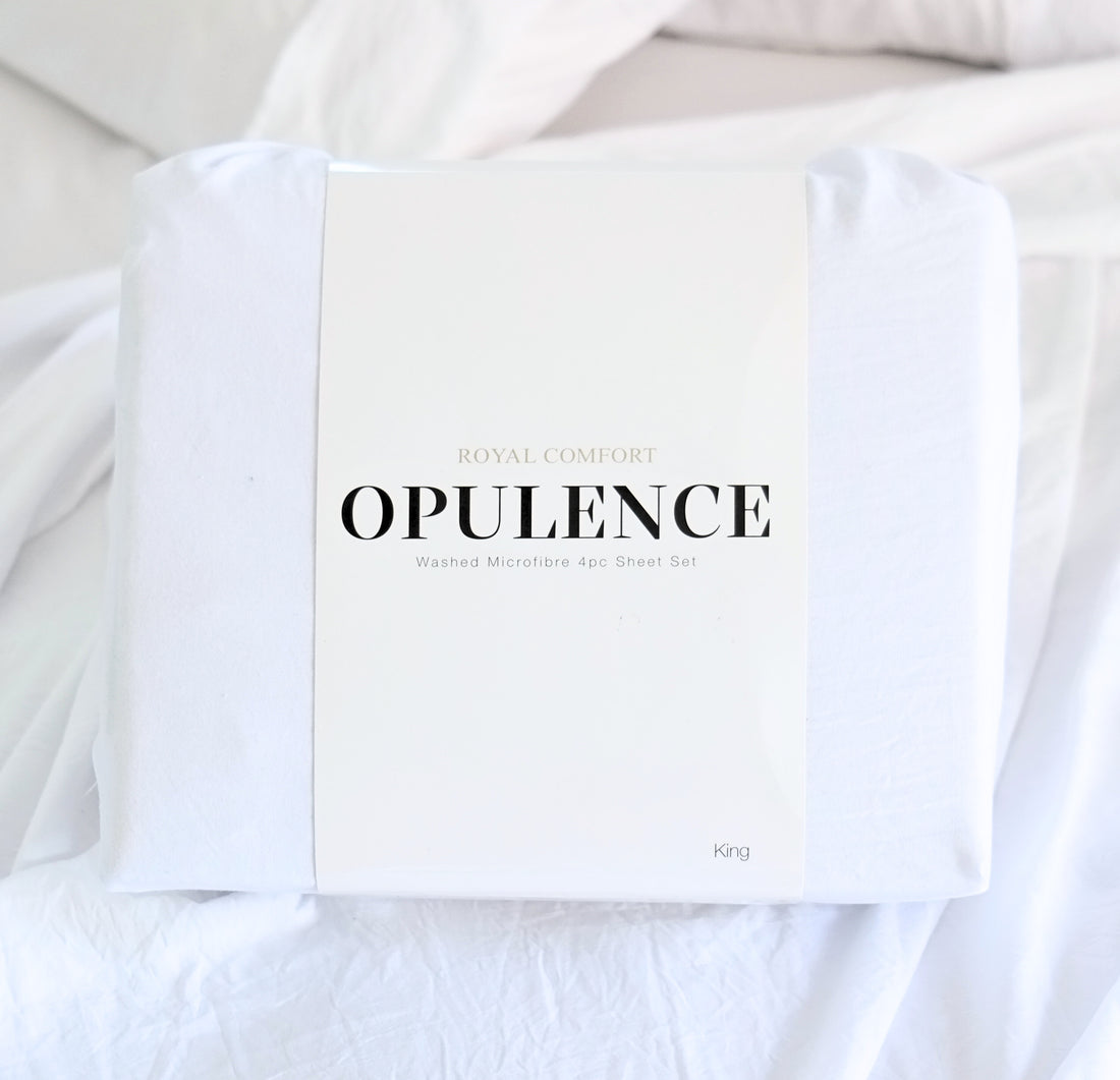 Royal Comfort Opulence Washed Microfibre Sheet Set Ultra Soft Bedding