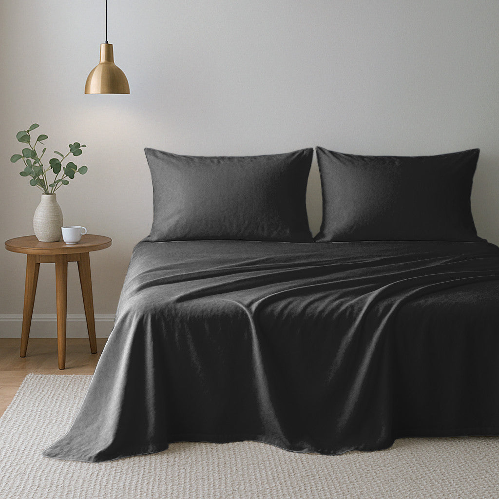 Royal Comfort Opulence Washed Microfibre Sheet Set Ultra Soft Bedding