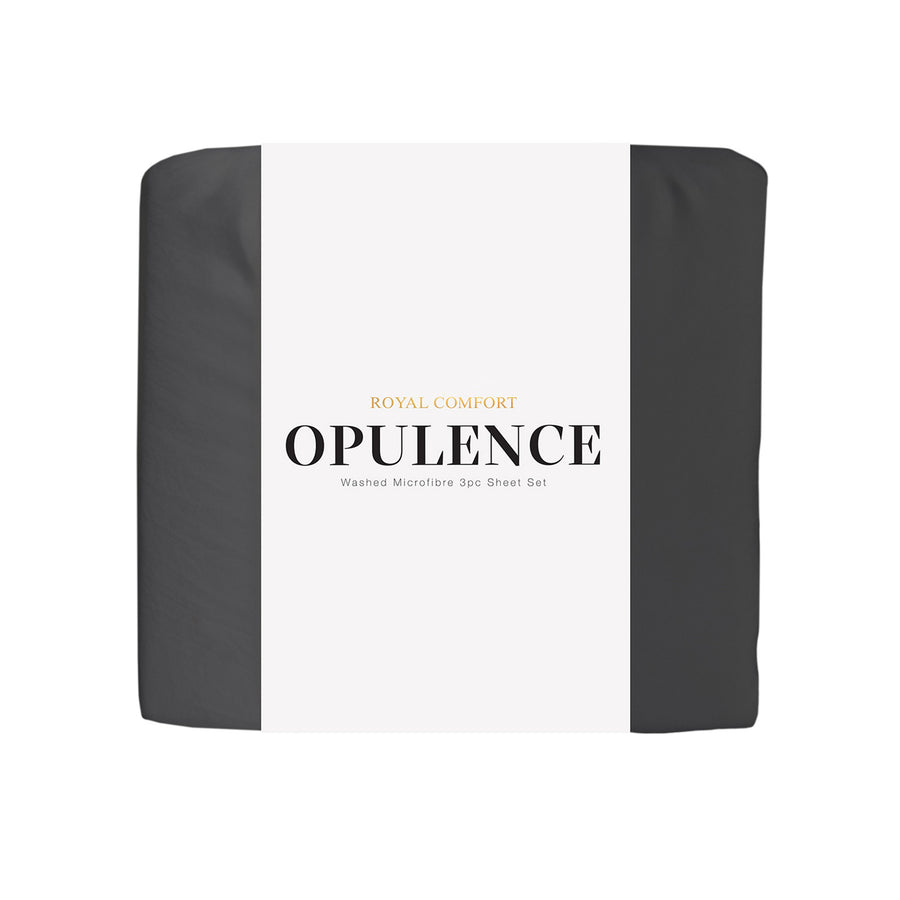 Royal Comfort Opulence Washed Microfibre Sheet Set Ultra Soft Bedding