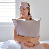 Royal Comfort Pure Mulberry Silk Sleep Gift Set White 3 Piece Luxury
