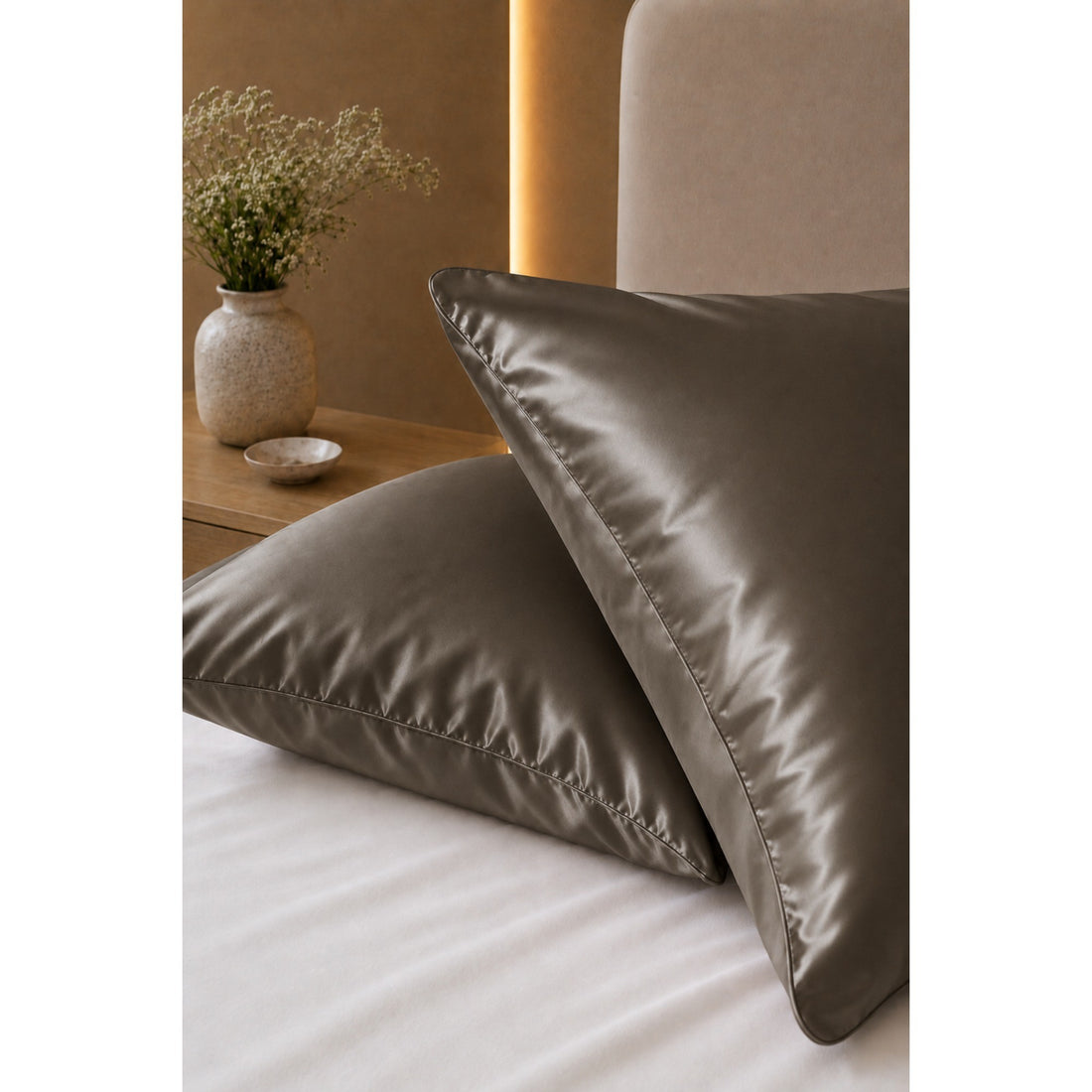 Royal Comfort Mulberry Silk Hypoallergenic Pillowcase Twin Pack