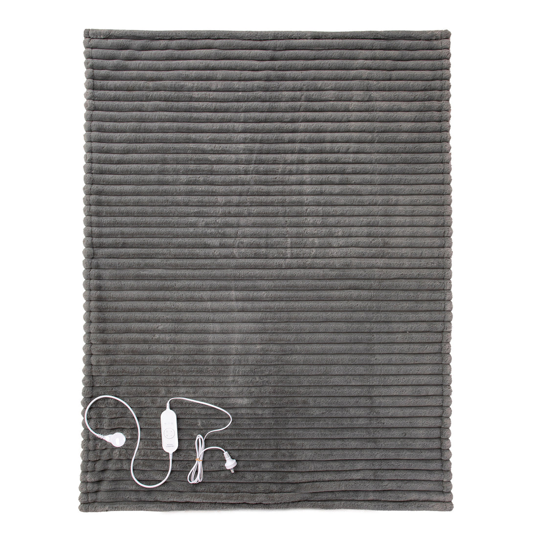 Royal Comfort Thermolux Heated Stripe Faux Fleece Electric Throw