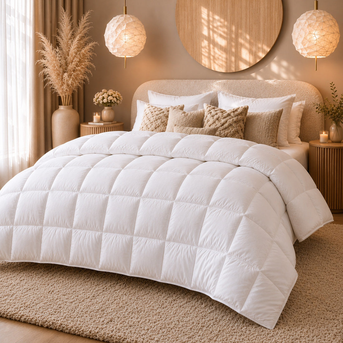 Royal Comfort 500GSM 100% Pure Wool Quilt Natural All-Seasons Duvet