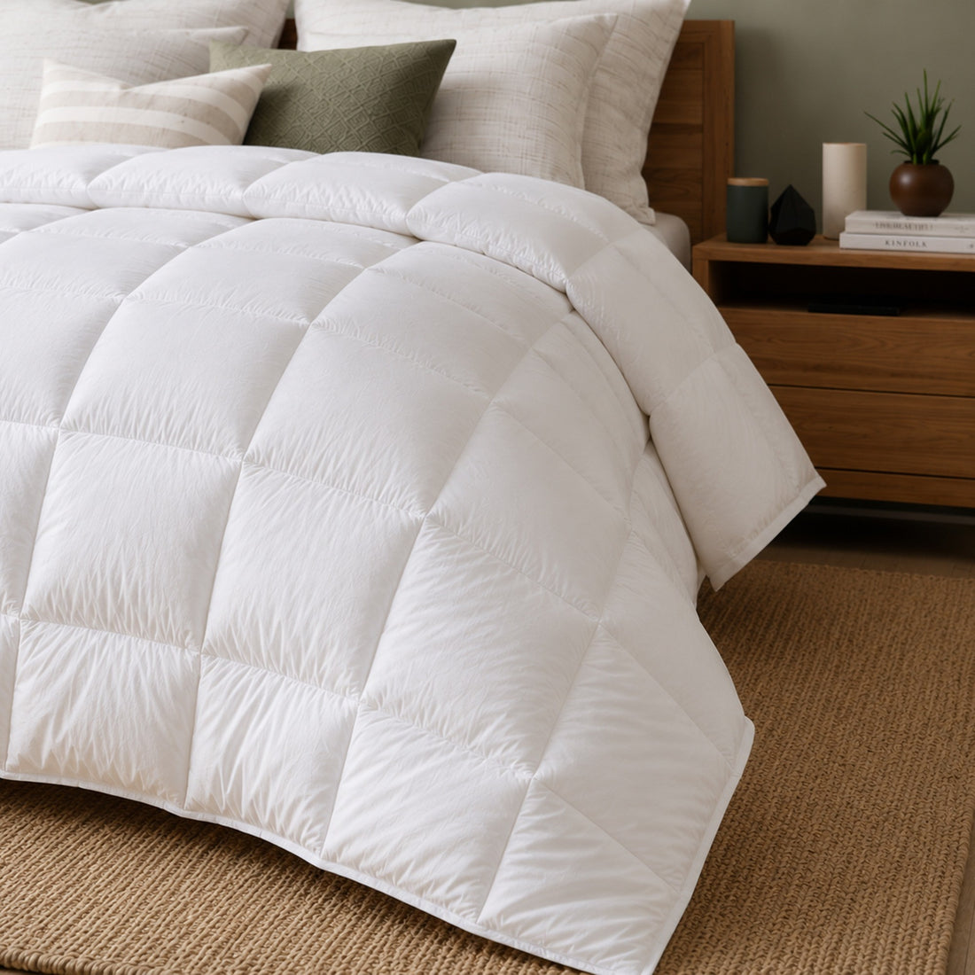 Royal Comfort 800GSM Wool Blend All Seasons Quilt 60% Wool Cotton Cover