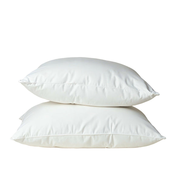 Royal Comfort 1000GSM Duck Feather Down Pillows Twin Pack 100% Cotton Cover