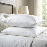 Royal Comfort 1000GSM Goose Feather Down Pillows Twin Pack 100% Cotton Cover