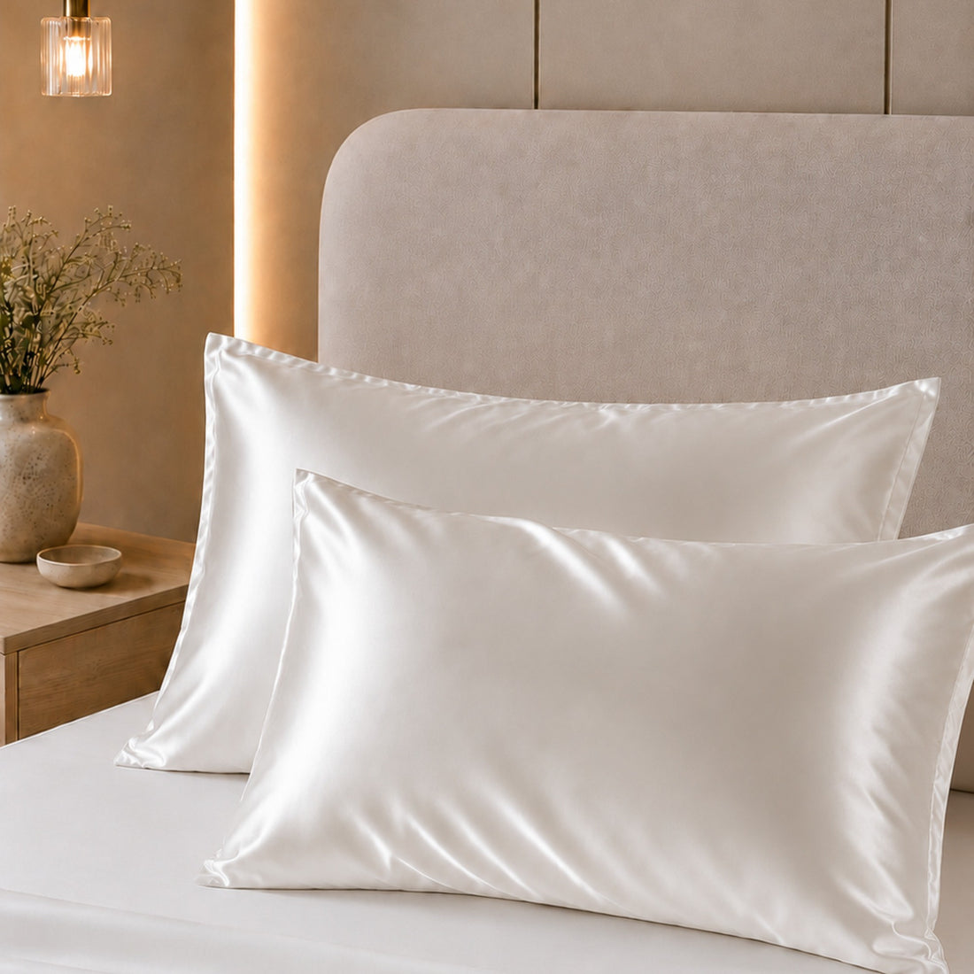 Royal Comfort Mulberry Silk Hypoallergenic Pillowcase Twin Pack