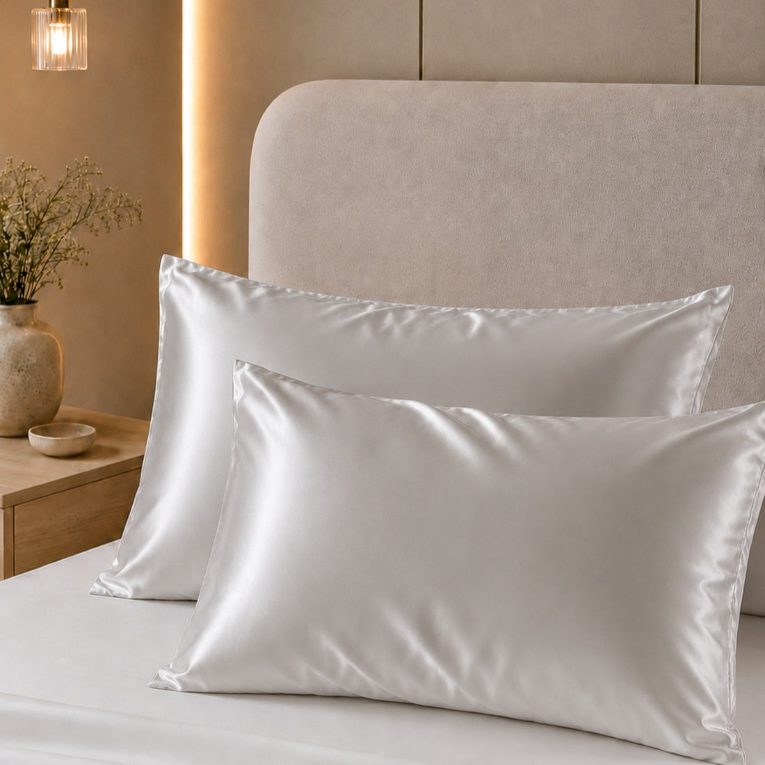 Royal Comfort Mulberry Silk Hypoallergenic Pillowcase Twin Pack