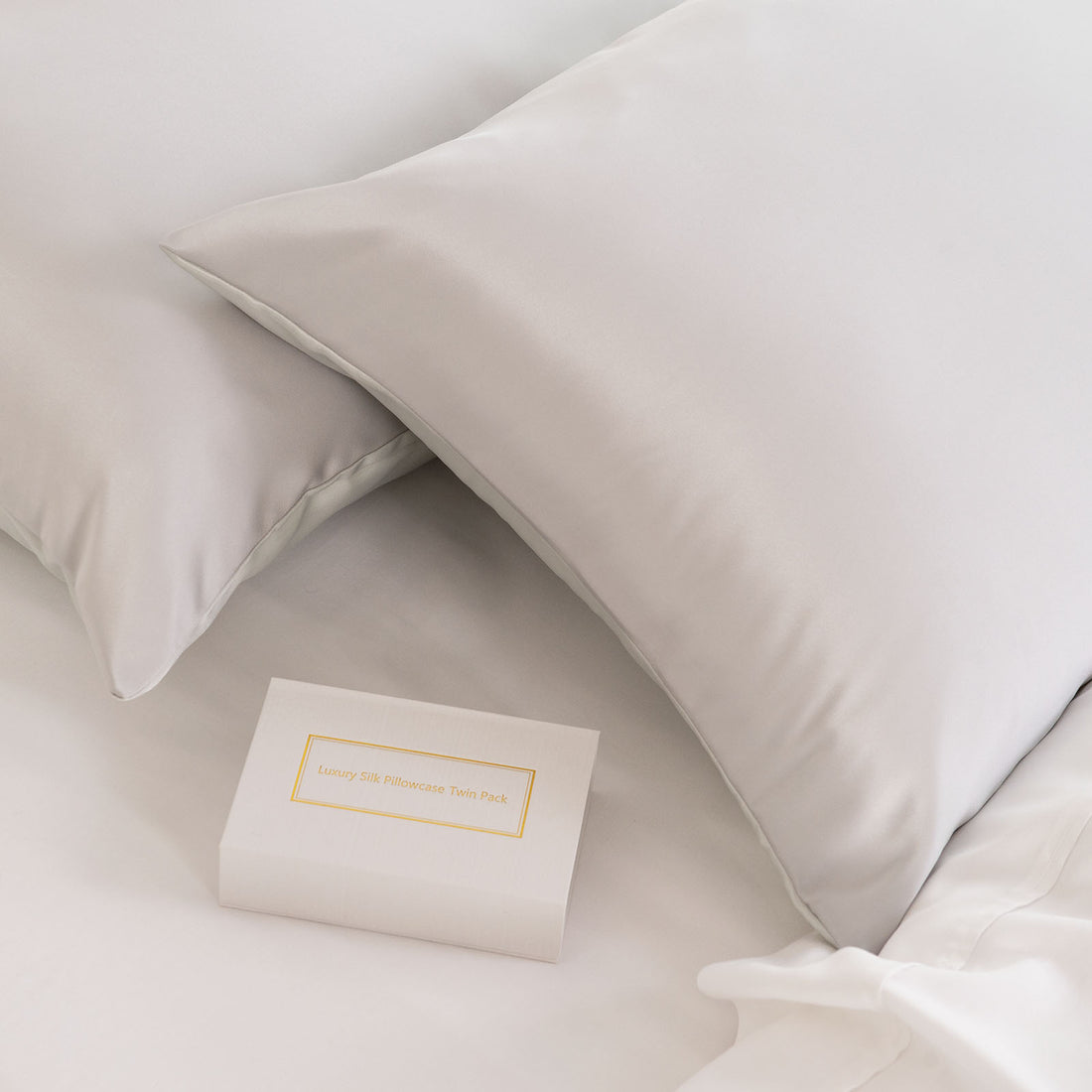 Royal Comfort Mulberry Silk Hypoallergenic Pillowcase Twin Pack