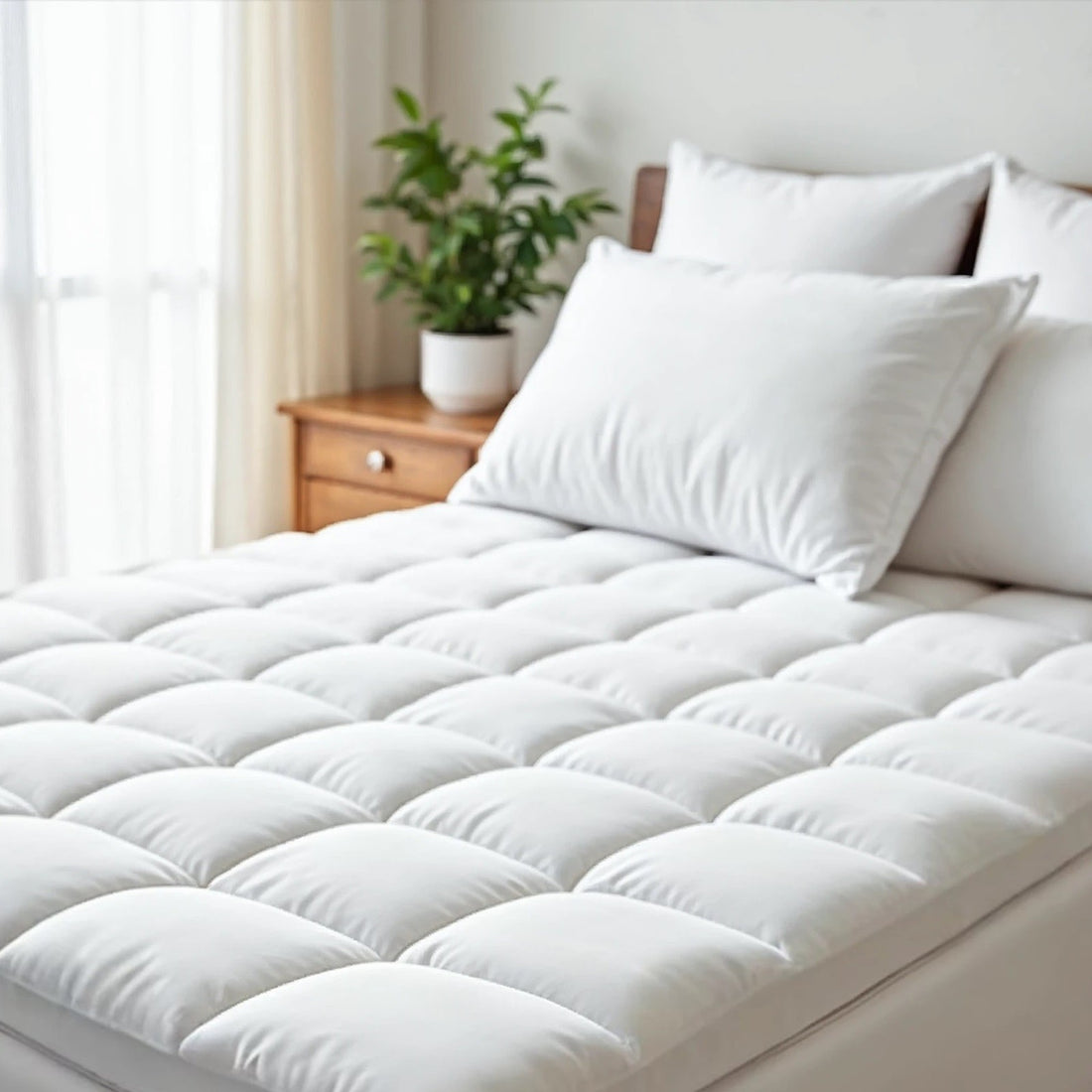 Royal Comfort 1000GSM Goose Feather Down Mattress Topper Fitted