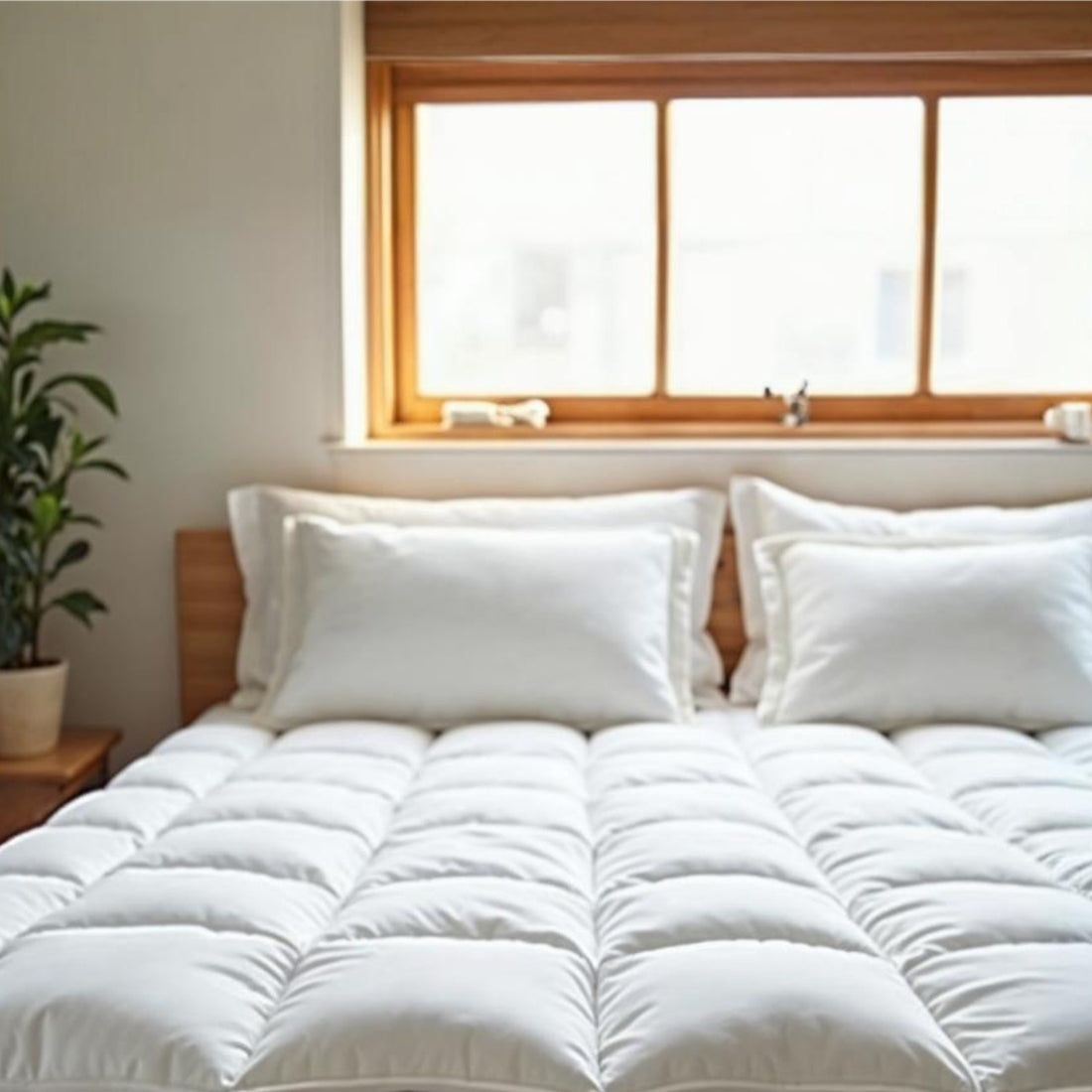 Royal Comfort 1000GSM Goose Feather Down Mattress Topper Fitted