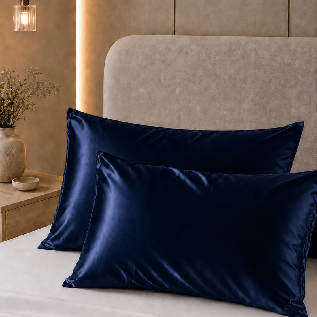 Royal Comfort Mulberry Silk Hypoallergenic Pillowcase Twin Pack