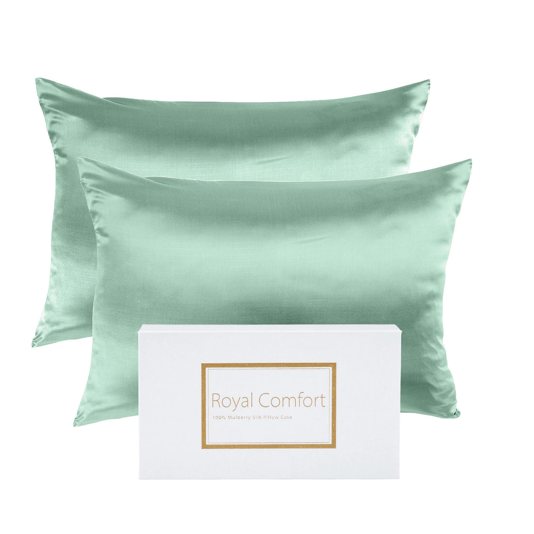 Royal Comfort Mulberry Silk Hypoallergenic Pillowcase Twin Pack