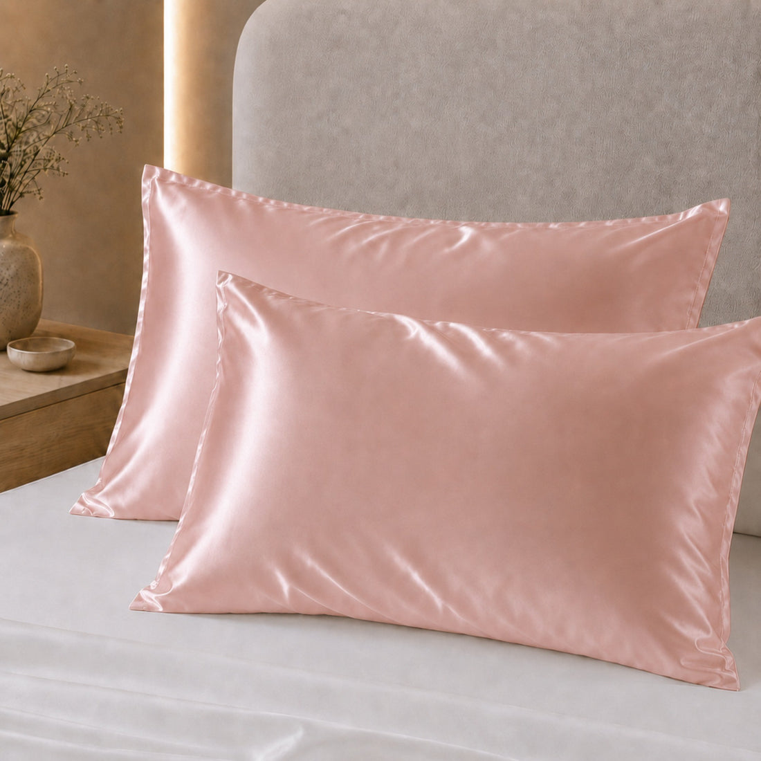Royal Comfort Mulberry Silk Hypoallergenic Pillowcase Twin Pack