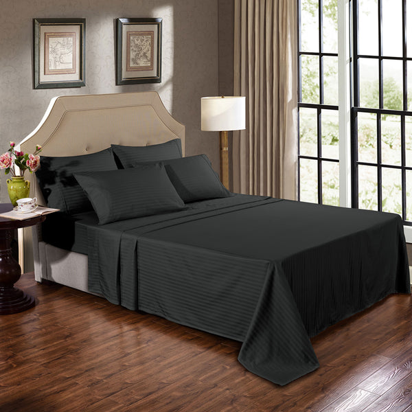 Kensington 1200TC 100% Cotton Stripe Sheet Set Hotel Grade Soft Touch