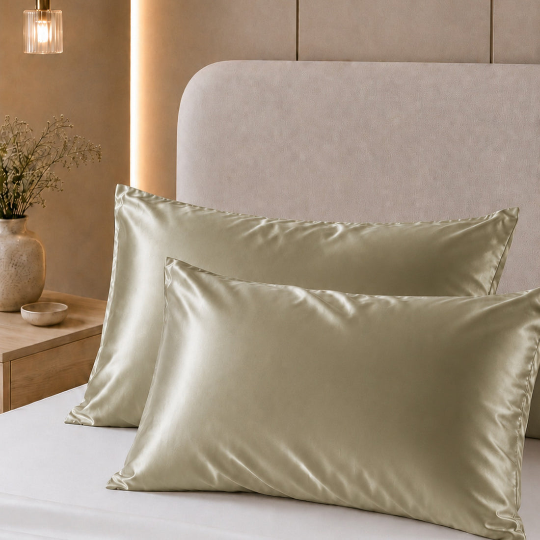 Royal Comfort Mulberry Silk Hypoallergenic Pillowcase Twin Pack