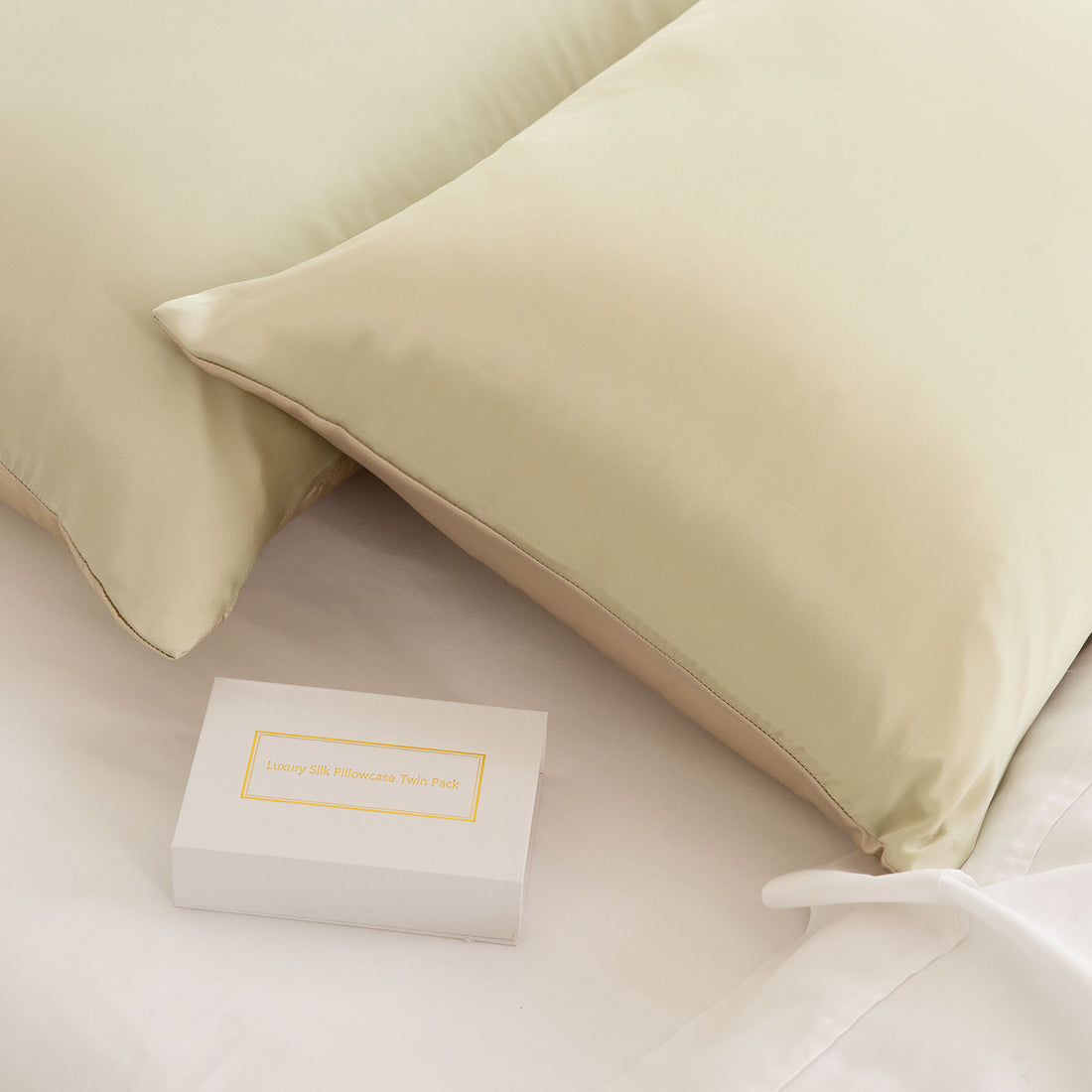 Royal Comfort Mulberry Silk Hypoallergenic Pillowcase Twin Pack