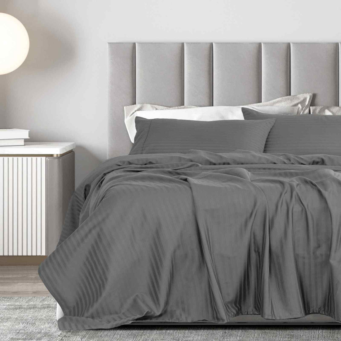 Royal Comfort 1200TC Damask Cotton Blend Sheet Pillowcase Set Silky Luxe