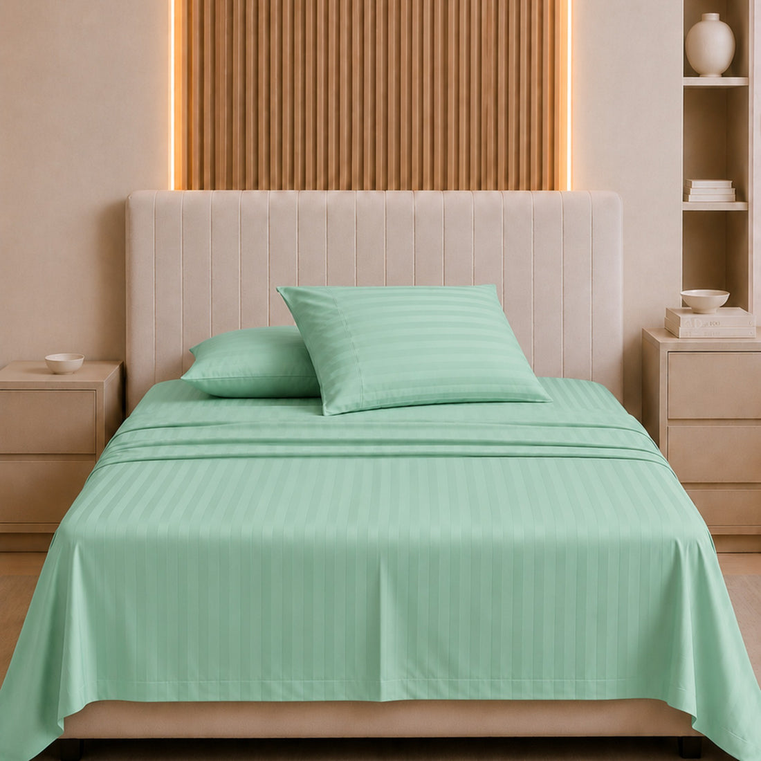 Royal Comfort 1200TC Damask Cotton Blend Sheet Pillowcase Set Silky Luxe