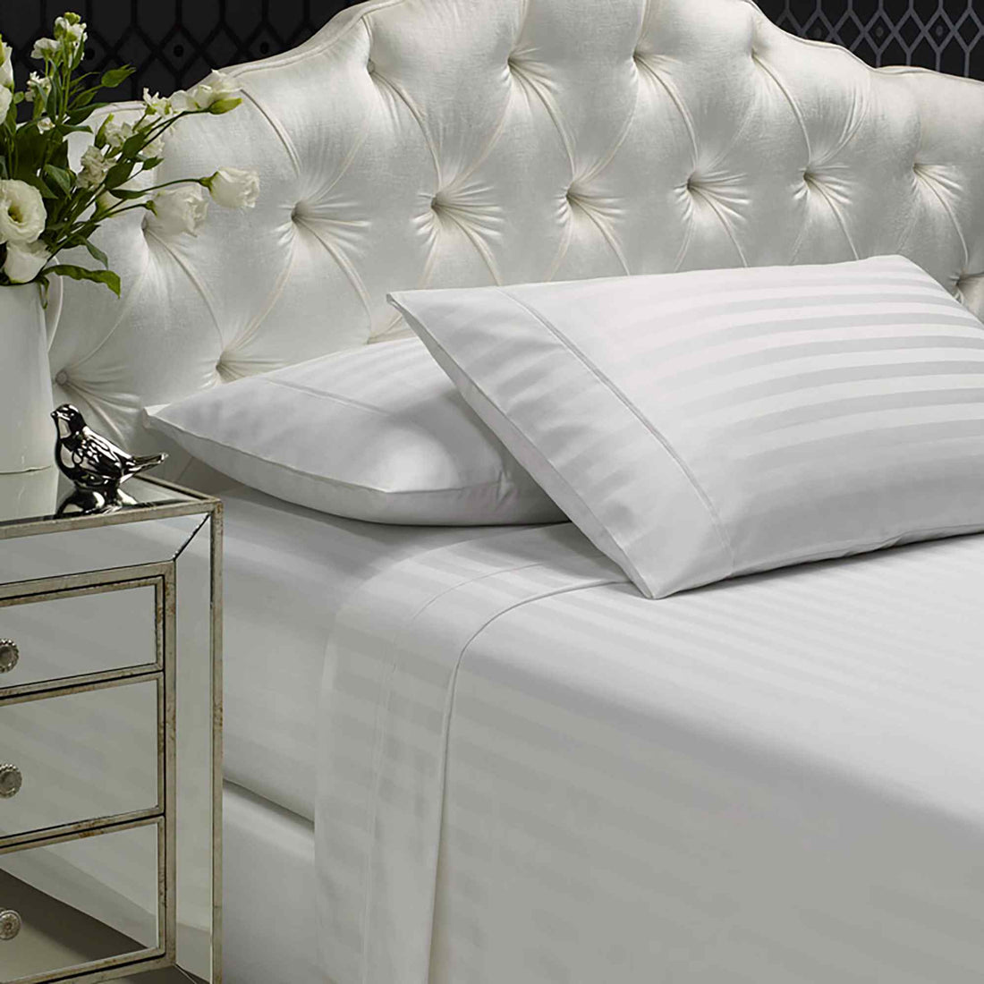 Royal Comfort 1200TC Damask Cotton Blend Sheet Pillowcase Set Silky Luxe