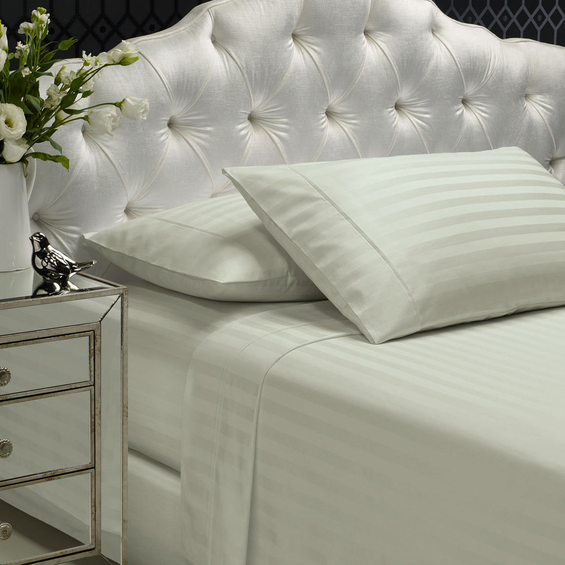 Royal Comfort 1200TC Damask Cotton Blend Sheet Pillowcase Set Silky Luxe