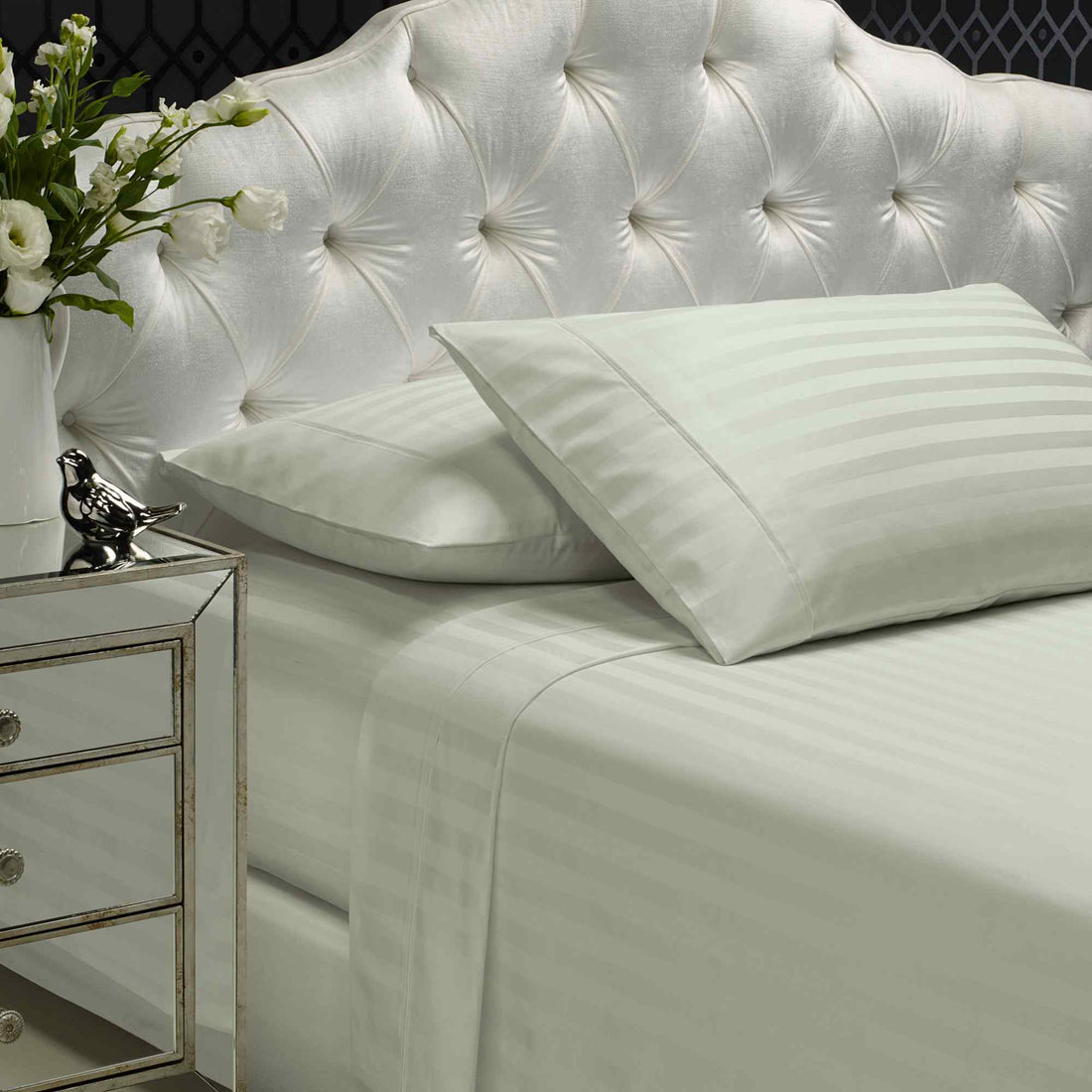 Royal Comfort 1200TC Damask Cotton Blend Sheet Pillowcase Set Silky Luxe