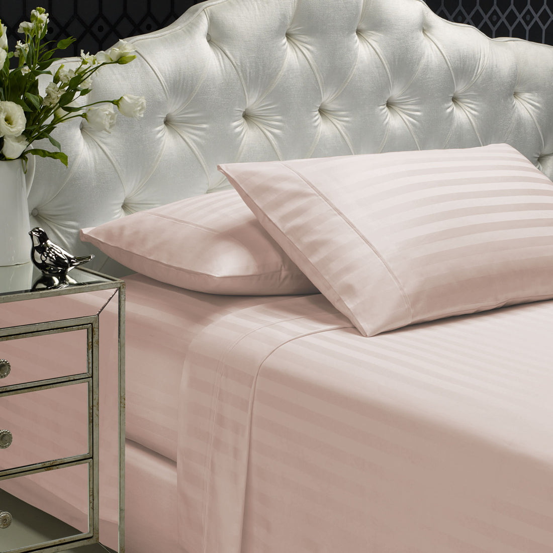 Royal Comfort 1200TC Damask Cotton Blend Sheet Pillowcase Set Silky Luxe