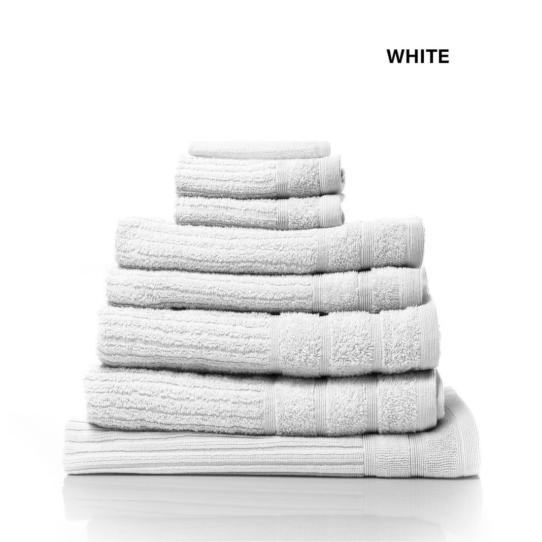 Royal Comfort Eden 600GSM 100% Cotton Luxury Bath Towel Set 8 Piece