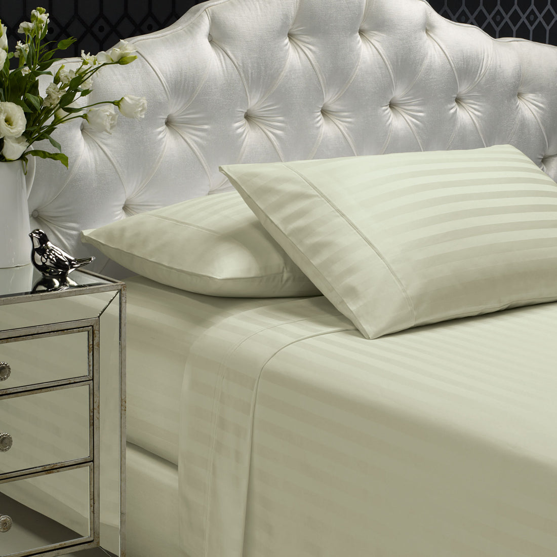 Royal Comfort 1200TC Damask Cotton Blend Sheet Pillowcase Set Silky Luxe