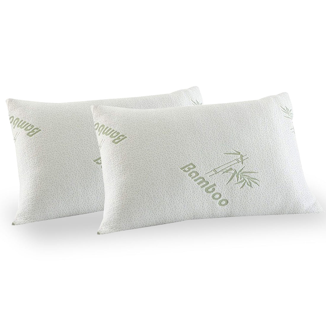 Royal Comfort Bamboo Covered Memory Foam Pillow 56x36cm Twin Pack