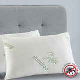 Royal Comfort Bamboo Covered Memory Foam Pillow 56x36cm Twin Pack