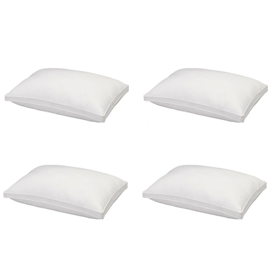 4 x Royal Comfort Luxury Bamboo Blend Gusset Pillows 4cm Gusset Support