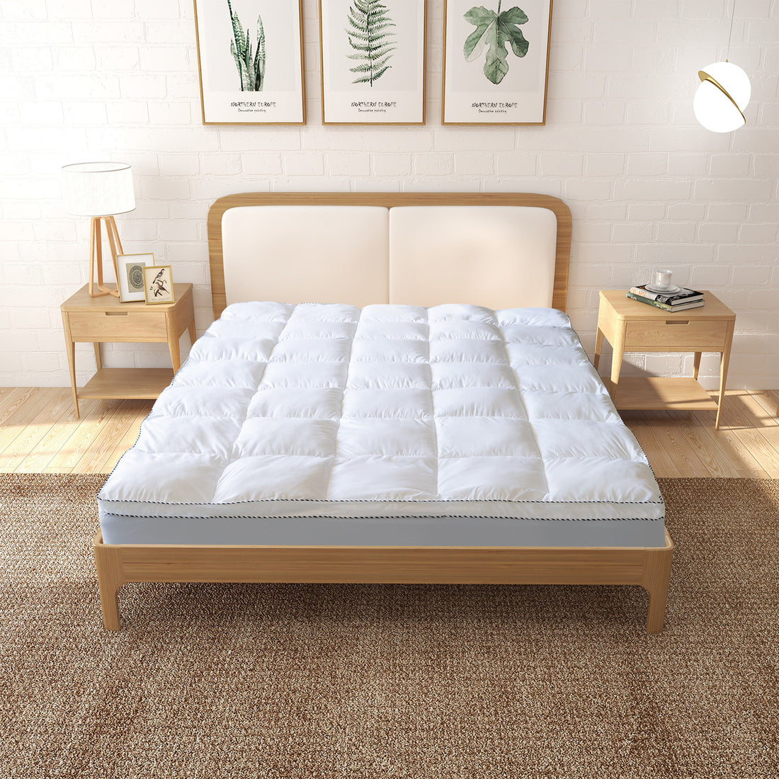 Royal Comfort Bedding Essentials Quilt Topper and 2 Pillows Complete Set