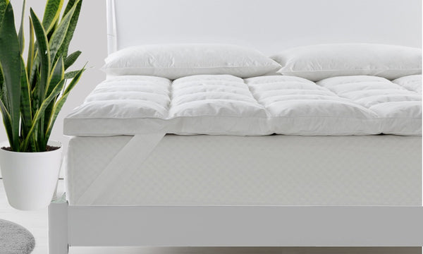 Royal Comfort 1800GSM Duck Feather Down Mattress Topper 233TC Cotton Cover