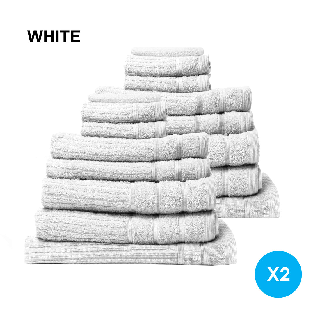 Royal Comfort Cotton Eden Towel Set 600GSM Luxuriously Soft Absorbent
