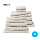 Royal Comfort Cotton Eden Towel Set 600GSM Luxuriously Soft Absorbent