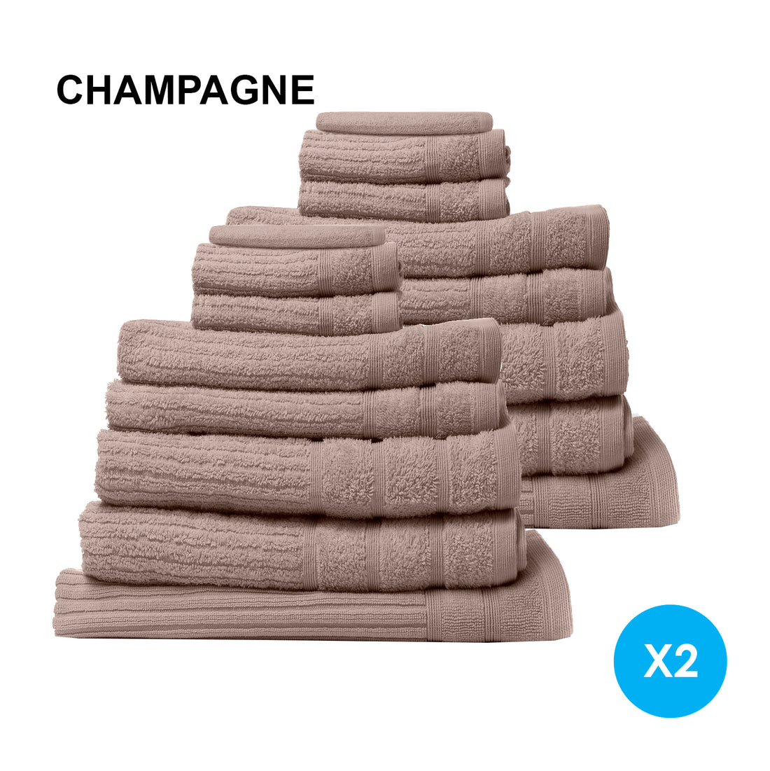 Royal Comfort Cotton Eden Towel Set 600GSM Luxuriously Soft Absorbent