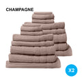 Royal Comfort Cotton Eden Towel Set 600GSM Luxuriously Soft Absorbent