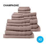 Royal Comfort Cotton Eden Towel Set 600GSM Luxuriously Soft Absorbent