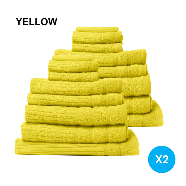 Royal Comfort Cotton Eden Towel Set 600GSM Luxuriously Soft Absorbent