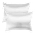 Bamboo Blend Sheet Set+Duck Down Pillows+Silk Pillowcase Bundle Queen